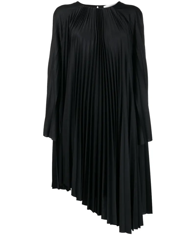 Fabiana Filippi Asymmetrisches Kleid mit Falten - Schwarz Schwarz