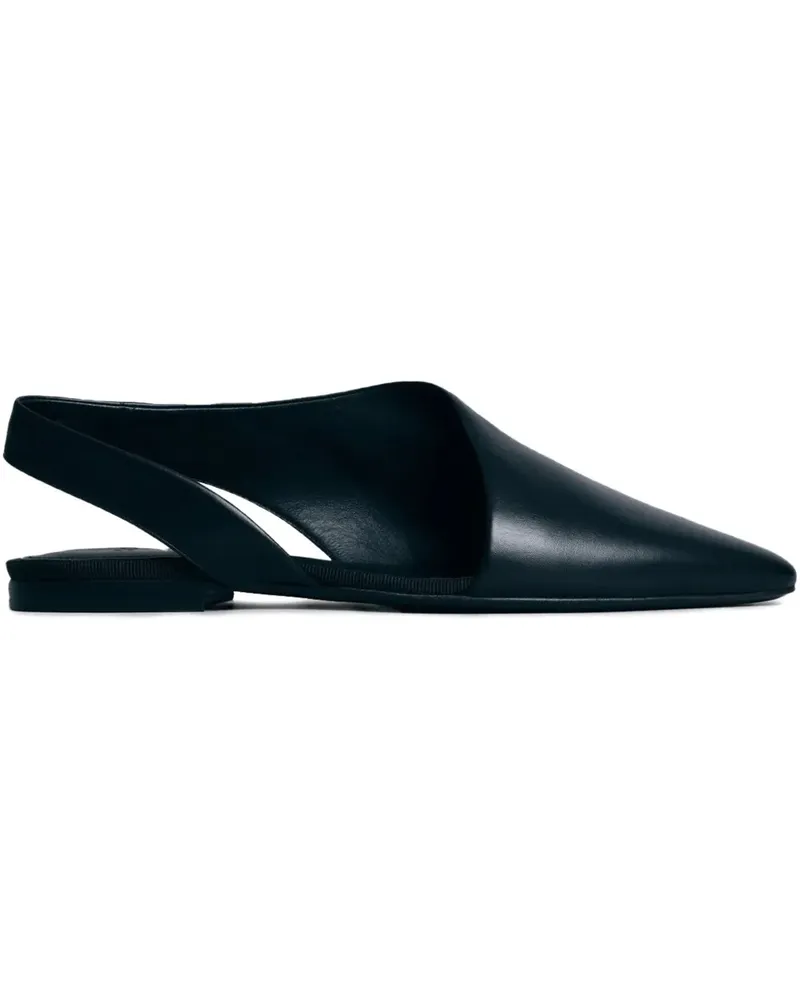 Co pointed-toe slingback ballet flats - Schwarz Schwarz
