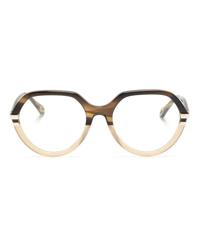Chloé Zweifarbige Brille - Braun Braun