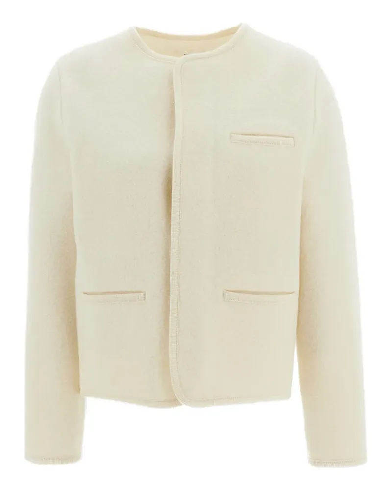 Rier Walker fleece-texture pocket-detail jacket - Nude Nude