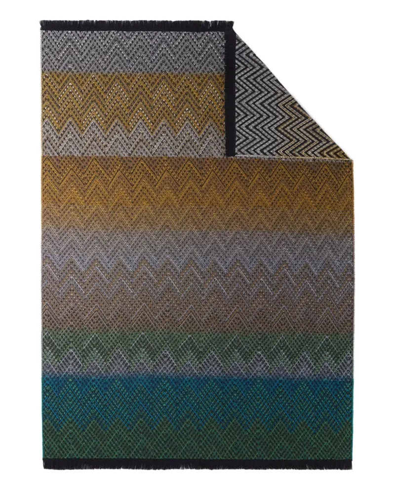Missoni Home Fransen-Überwurf mit Zickzackmuster - Schwarz Schwarz