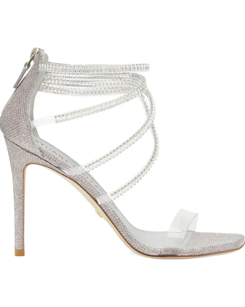 Stuart Weitzman 100mm Superglam sandals - Silber Silber
