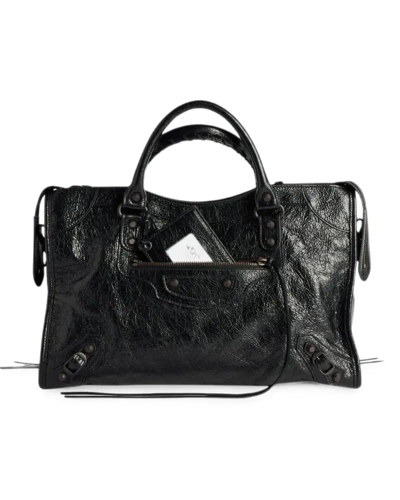 Balenciaga Mittelgroße Le City Schultertasche - Schwarz Schwarz