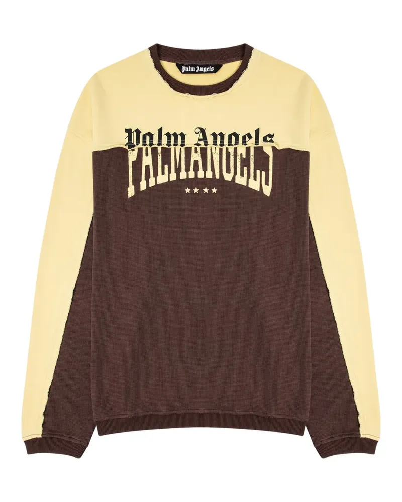 Palm Angels Pullover mit Logo-Print - Braun Braun