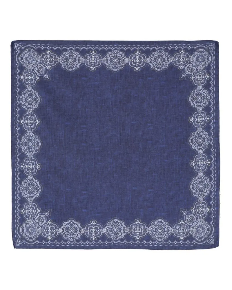 Lady Anne Einstecktuch mit abstraktem Print - Blau Blau