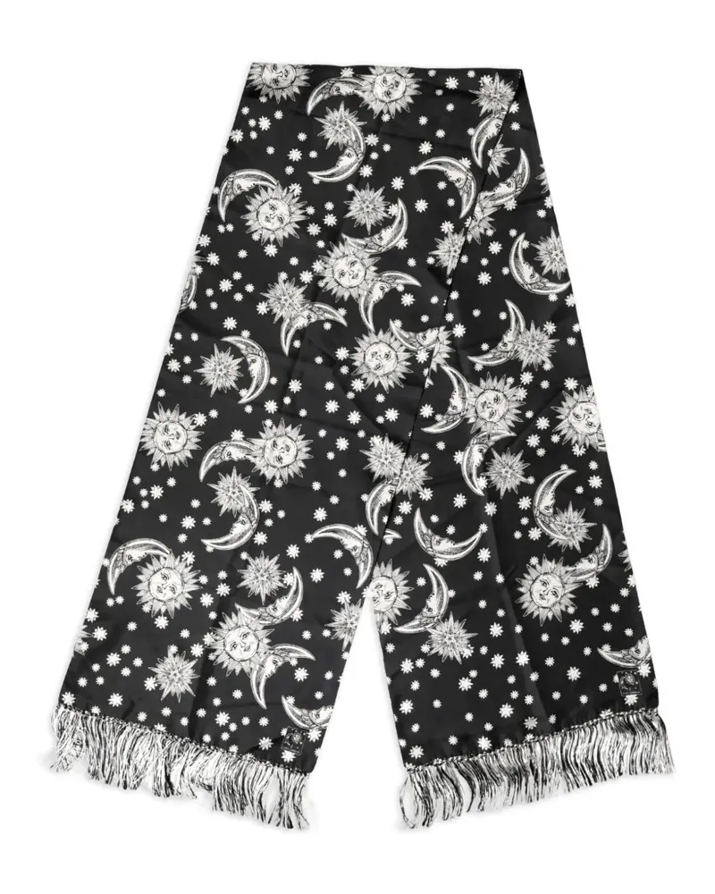 Dolce & Gabbana Fransenschal mit Himmels-Print - Schwarz Schwarz