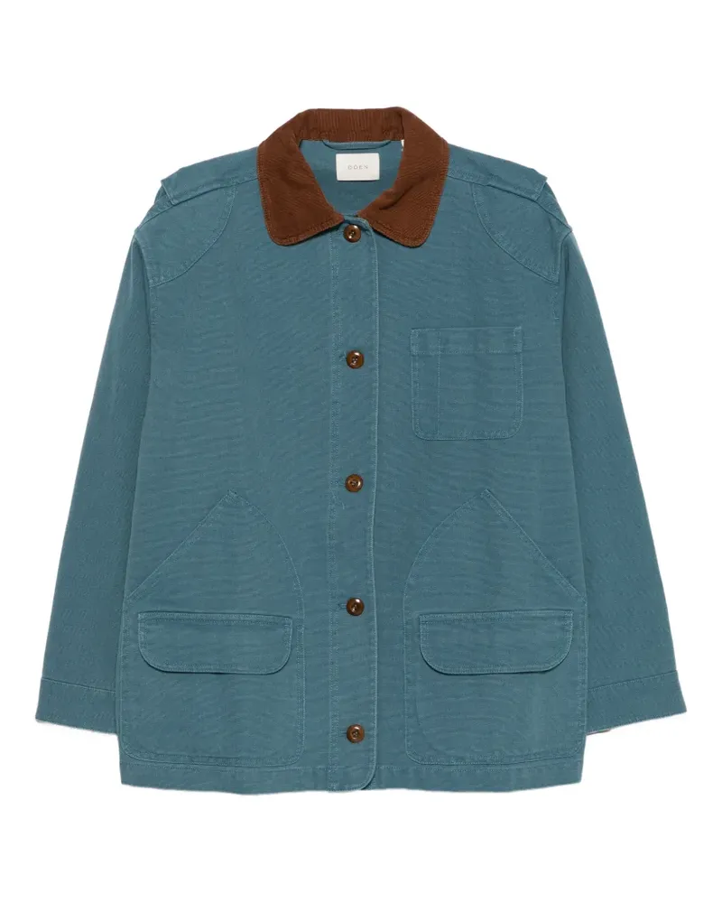DÔEN Pascual contrast-collar jacket - Blau Blau