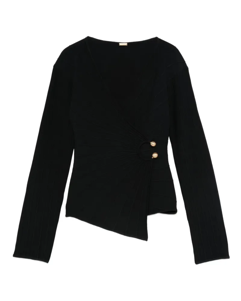 Cult Gaia Asymmetrisches Top mit Knöpfen - Schwarz Schwarz