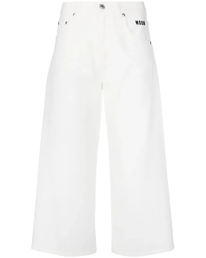 MSGM Jeans mit Logo-Print - Nude Nude