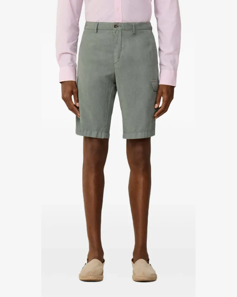 Hackett Stückgefärbte Sanderson Cargo-Shorts - Grün Grün