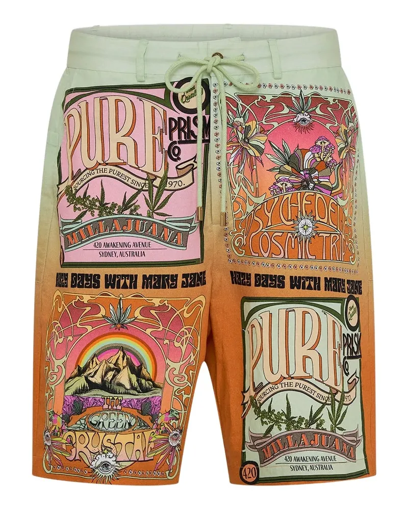 Camilla Lets Chase Rainbows bermuda shorts - Grün Grün