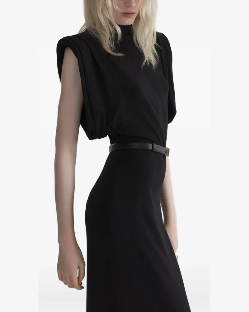 Thierry Mugler Drapiertes Abendkleid - Schwarz Schwarz