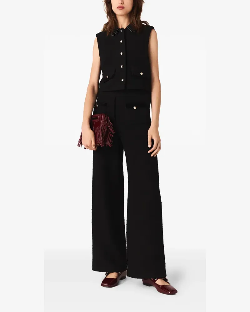 Maje Hose mit geknöpfter Tasche - Schwarz Schwarz