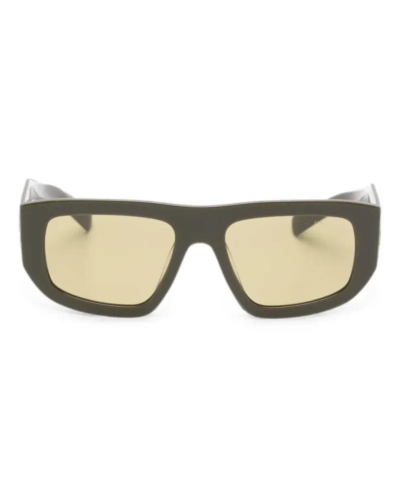 Prada Sonnenbrille mit geometrischem Gestell - Grün Grün