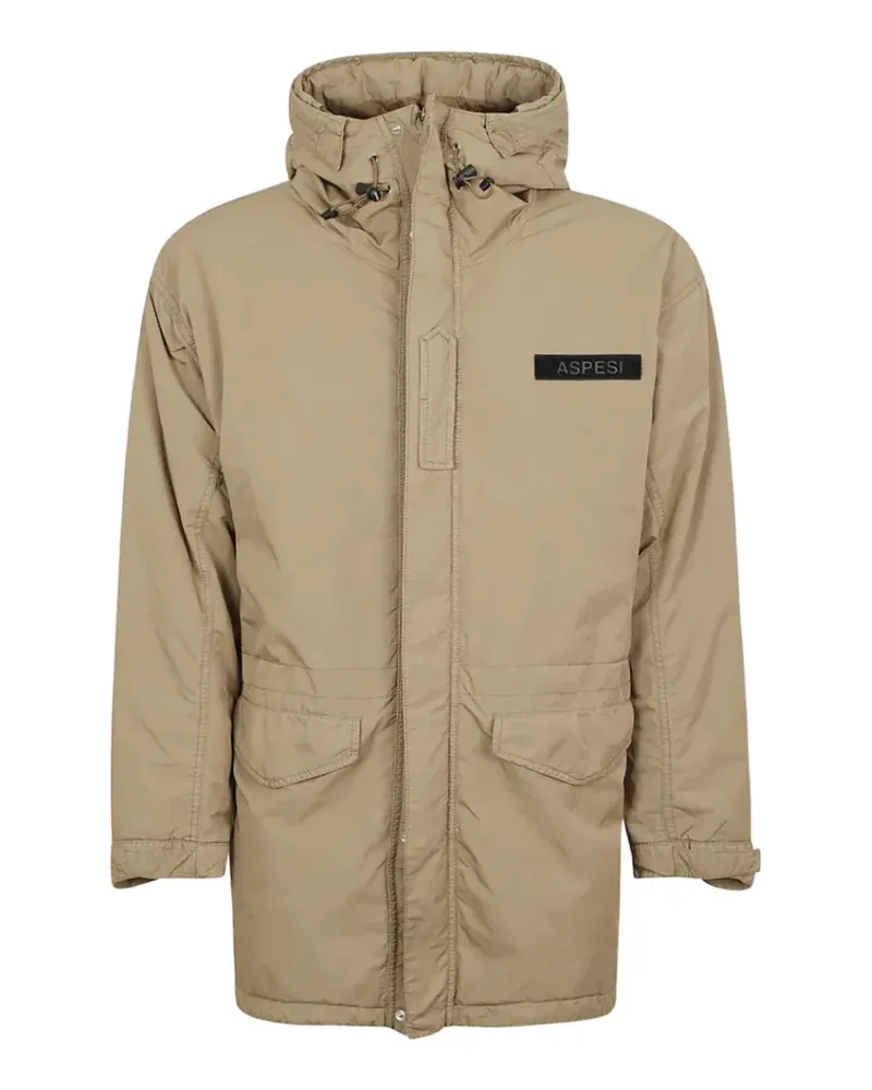 ASPESI zip-up parka - Nude Nude