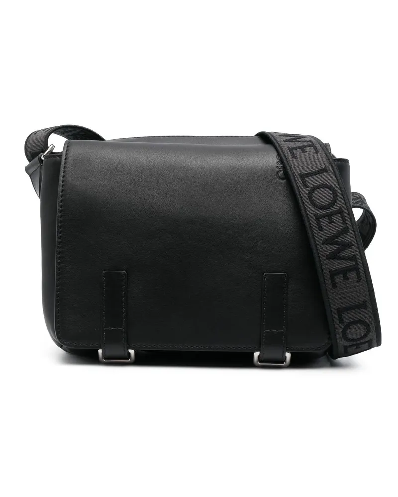 Loewe Kleine Military Kuriertasche - Schwarz Schwarz