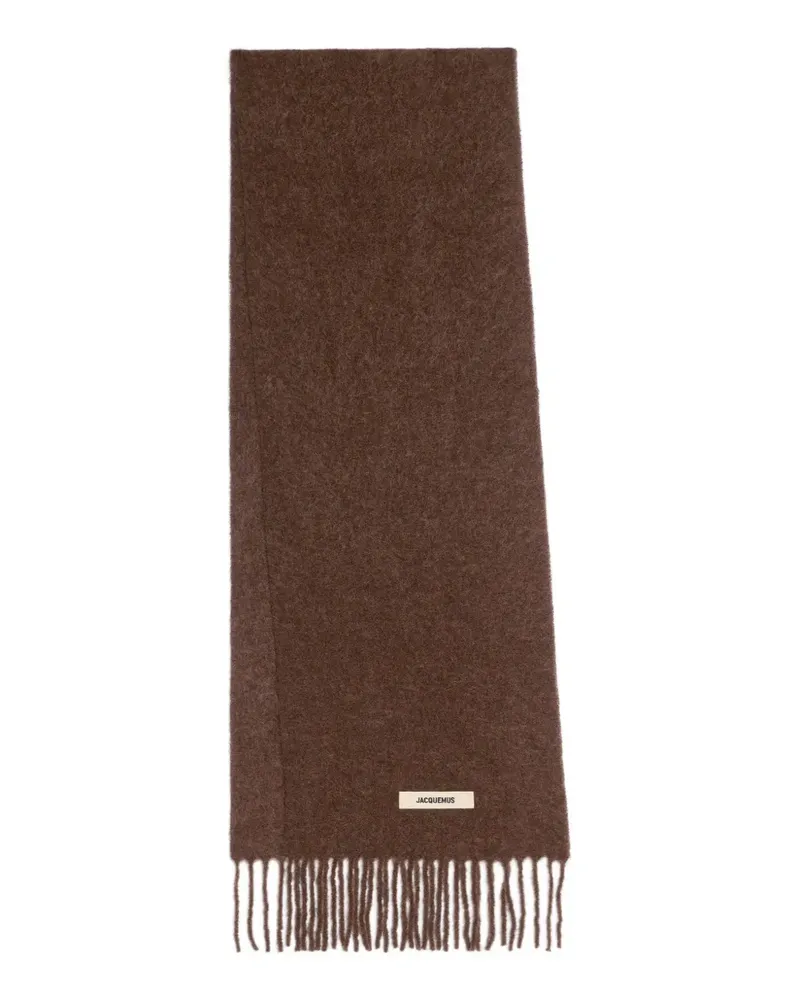 Jacquemus Schal mit Logo-Patch - Braun Braun
