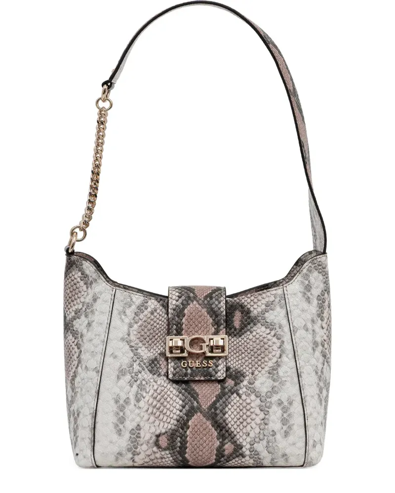 Guess Tote Bag mit Schlangen-Effekt - Nude Nude