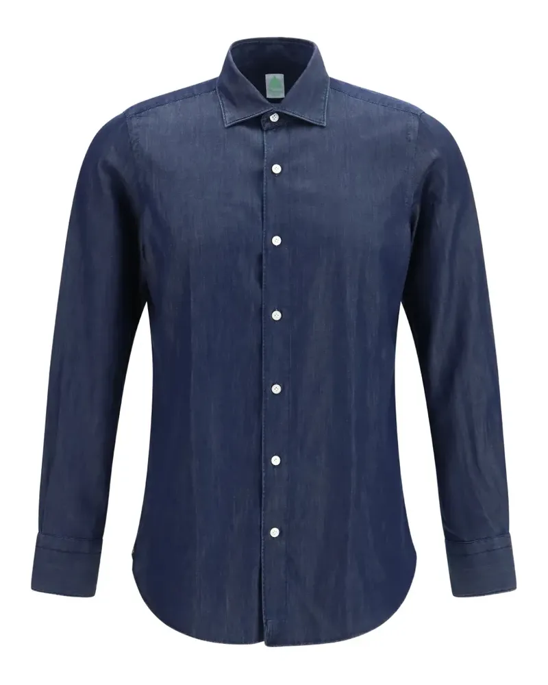 Finamore 1925 Giza 45 denim shirt - Blau Blau