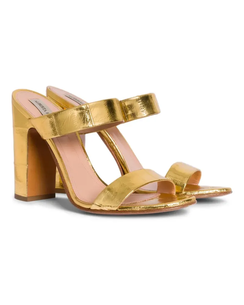Alberta Ferretti Sandalen mit doppeltem Riemen - Gold Gold