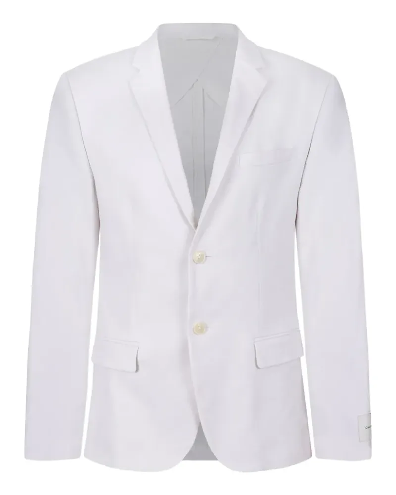 Calvin Klein notched-lapel single-breasted blazer - Weiß Weiß