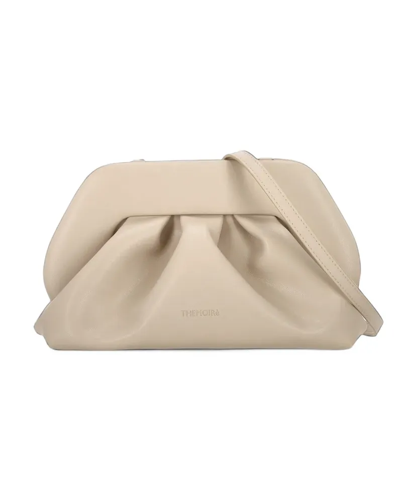 THEMOIRÈ ruched clutch bag - Nude Nude