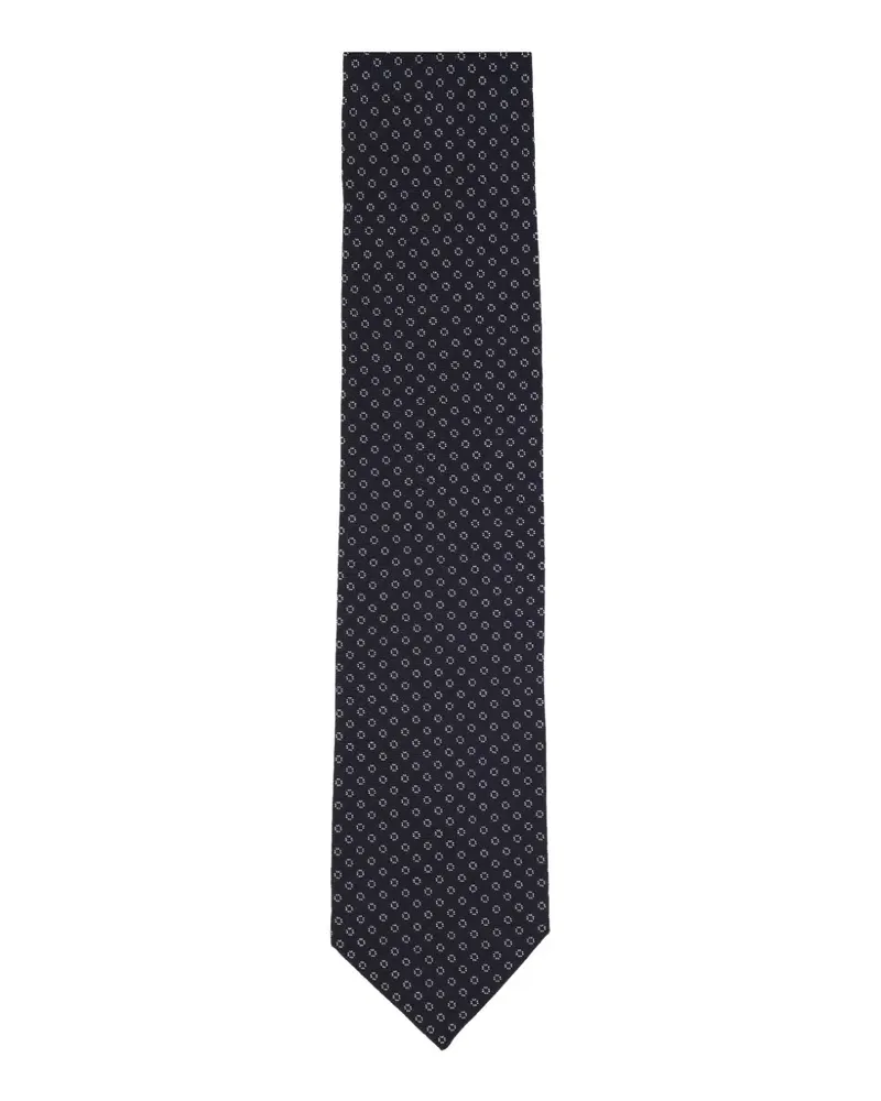 BARBA dotted tie - Blau Blau