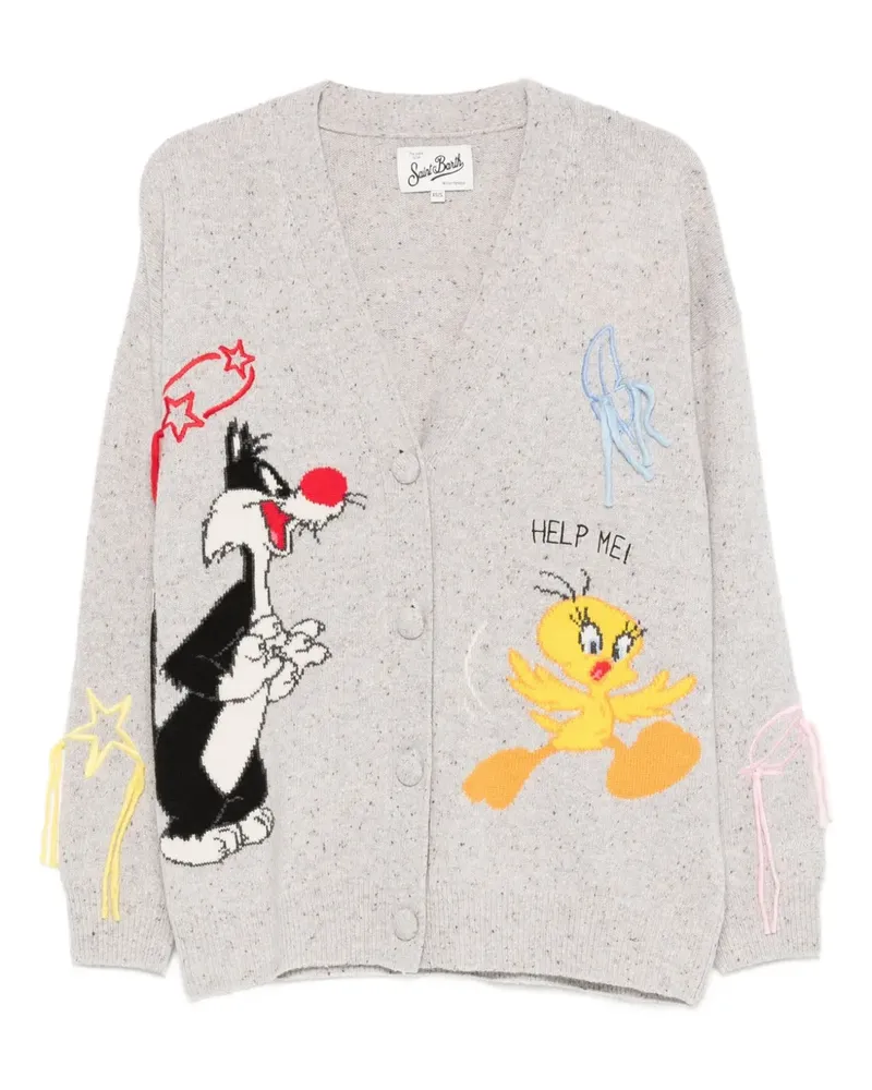 MC2 Saint Barth Cardigan mit V-Ausschnitt - Grau Grau