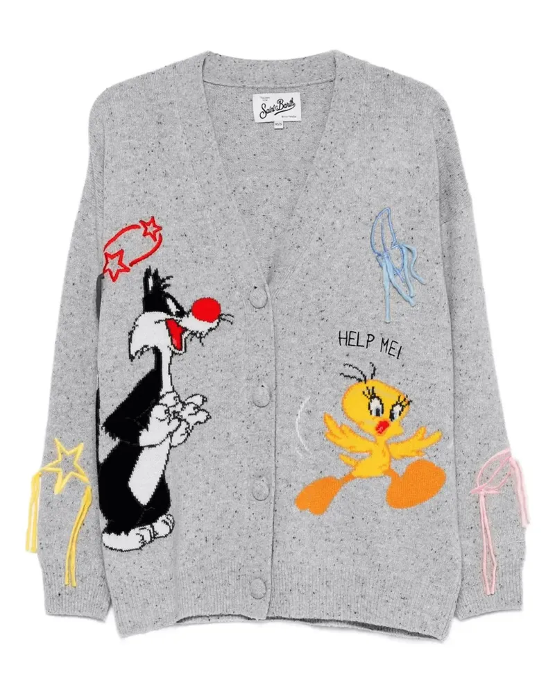 MC2 Saint Barth Cardigan mit V-Ausschnitt - Grau Grau