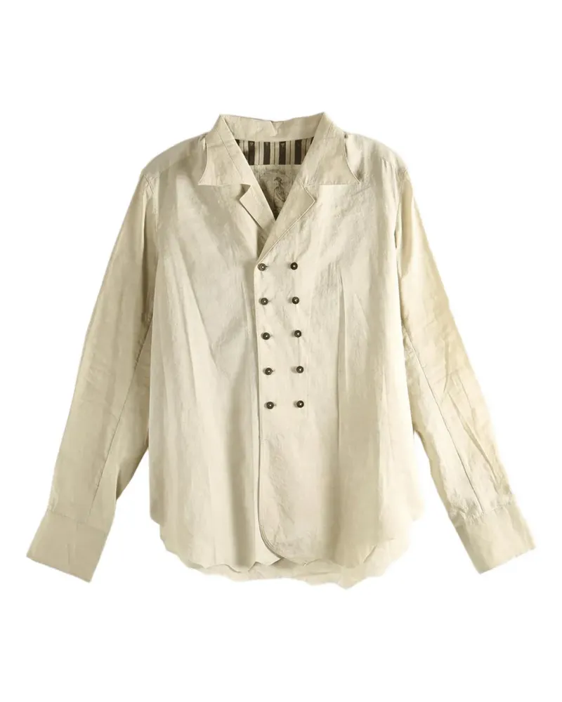 Ziggy Chen double-breasted shirt - Nude Nude