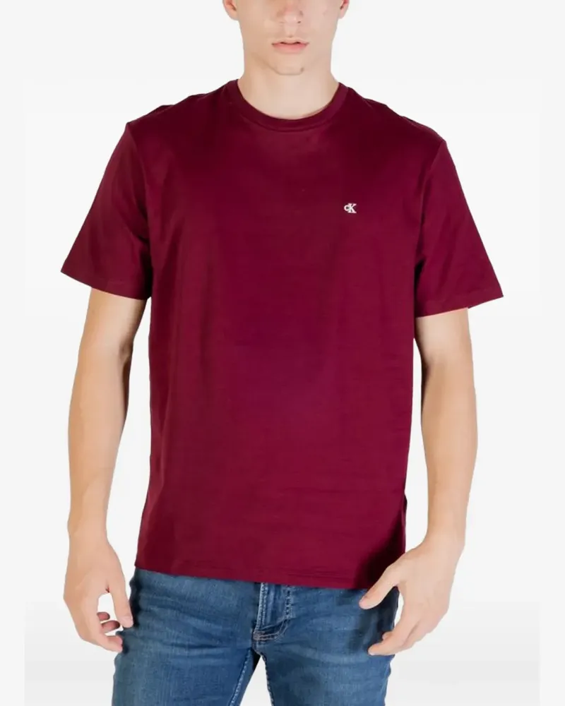 Calvin Klein T-Shirt mit Logo-Print - Rot Rot