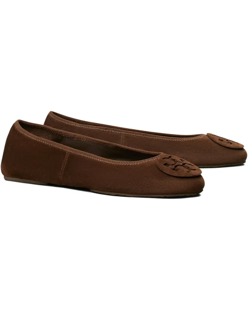Tory Burch Ballerinas mit Logo - Braun Braun