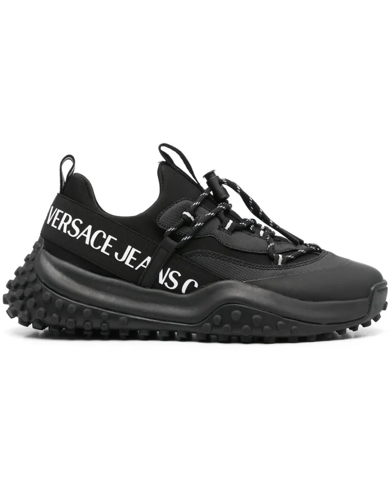 Versace Jeans Sneakers mit Logo-Prägung - Schwarz Schwarz