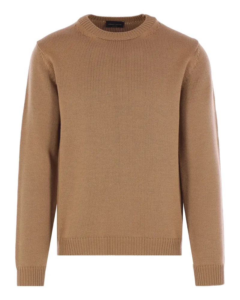 Roberto Collina Gerippter Strickpullover - Braun Braun