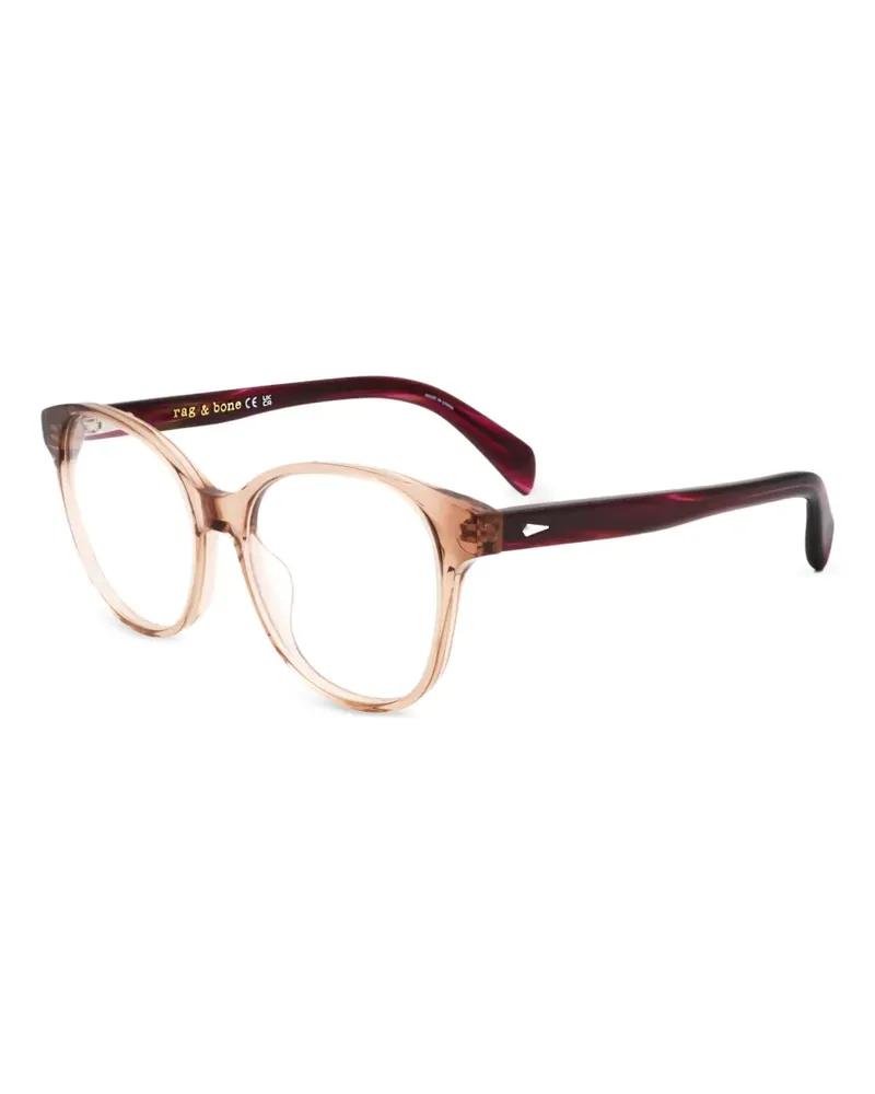 Rag & Bone Brille mit rundem Gestell - Nude Nude
