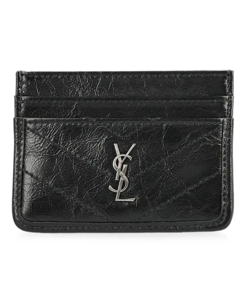 Saint Laurent Niki card case in leather - Schwarz Schwarz