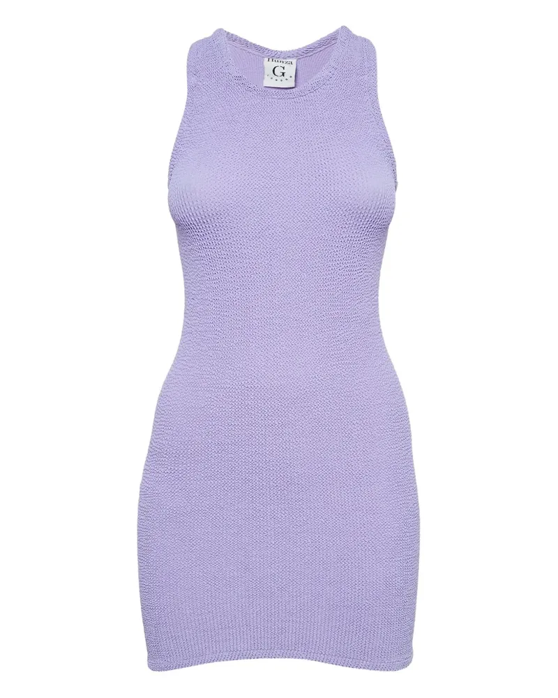 Hunza G Gestricktes Midikleid - Violett Violett
