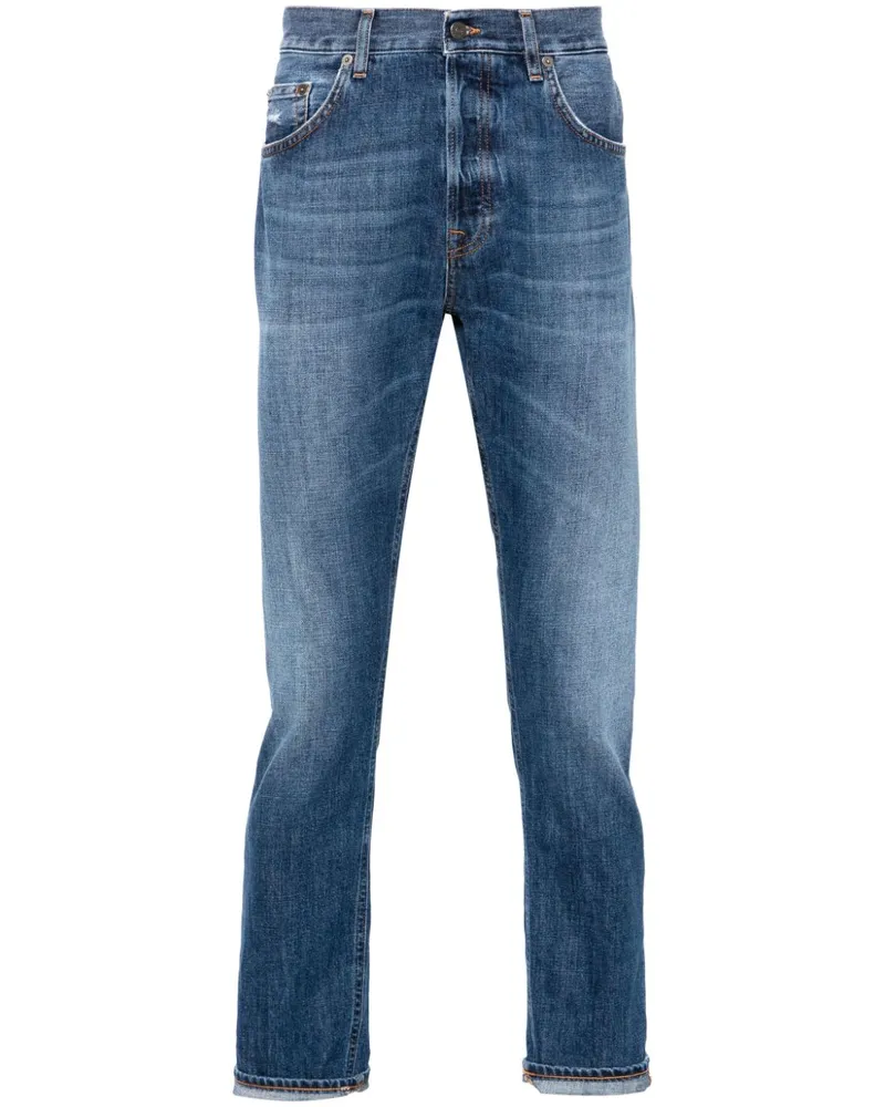 Dondup Halbhohe Icon Straight-Leg-Jeans - Schwarz Schwarz