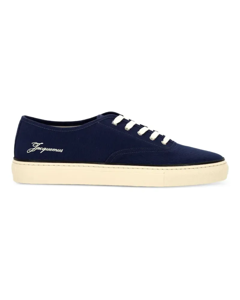 Jacquemus The Féfé logo-embroidered lace-up sneakers - Blau Blau