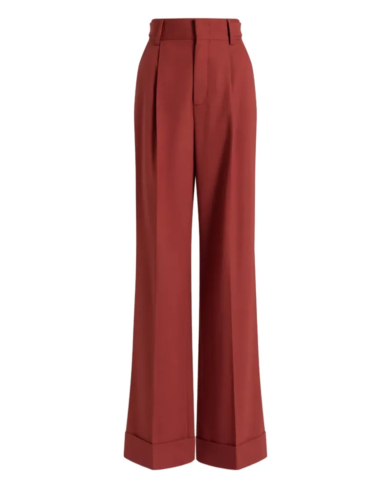 Alberta Ferretti Hose mit Bundfalten - Rot Rot