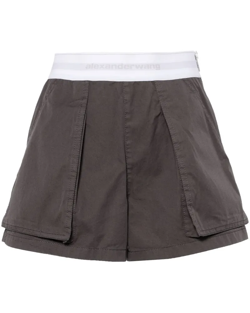 Alexander Wang Hoch sitzende Cargo-Shorts Grau