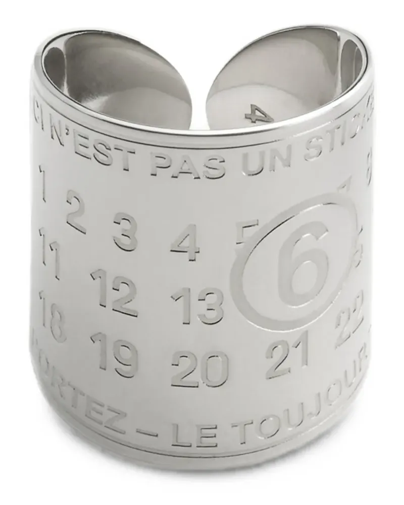 Maison Margiela souvenir sticker band ring - Silber Silber