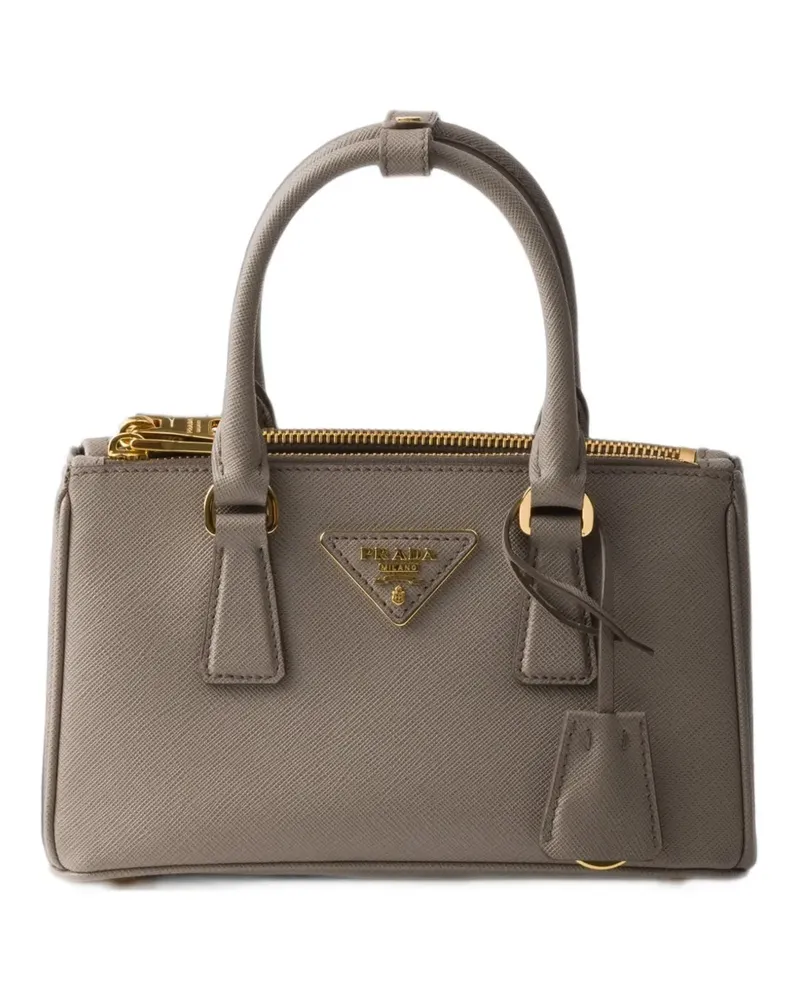Prada Galleria mini Saffiano leather bag - Grau Grau