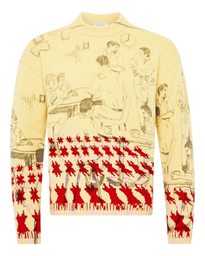 J.W.Anderson Pullover mit Illustrations-Detail - Nude Nude