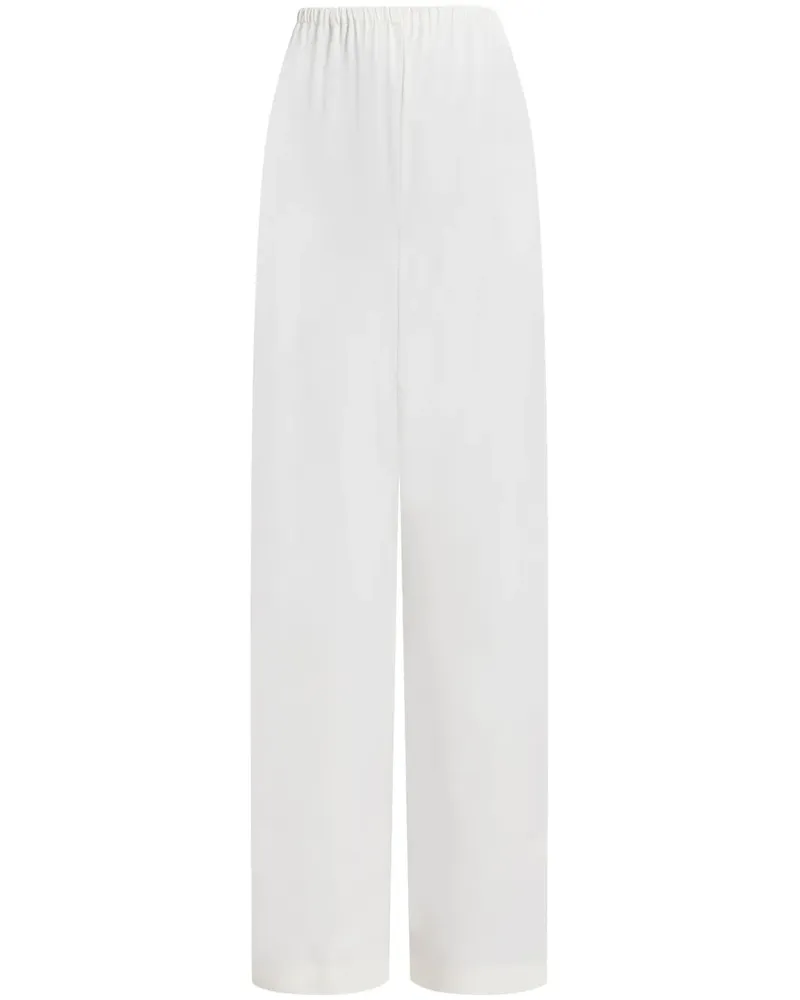 Ferragamo Gerade Hose mit hohem Bund - Weiß Weiß