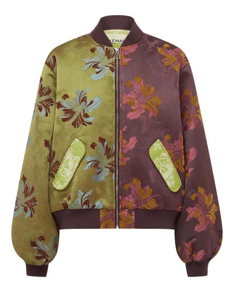 ALEMAIS Adriana brocade-effect bomber jacket - Grün Grün