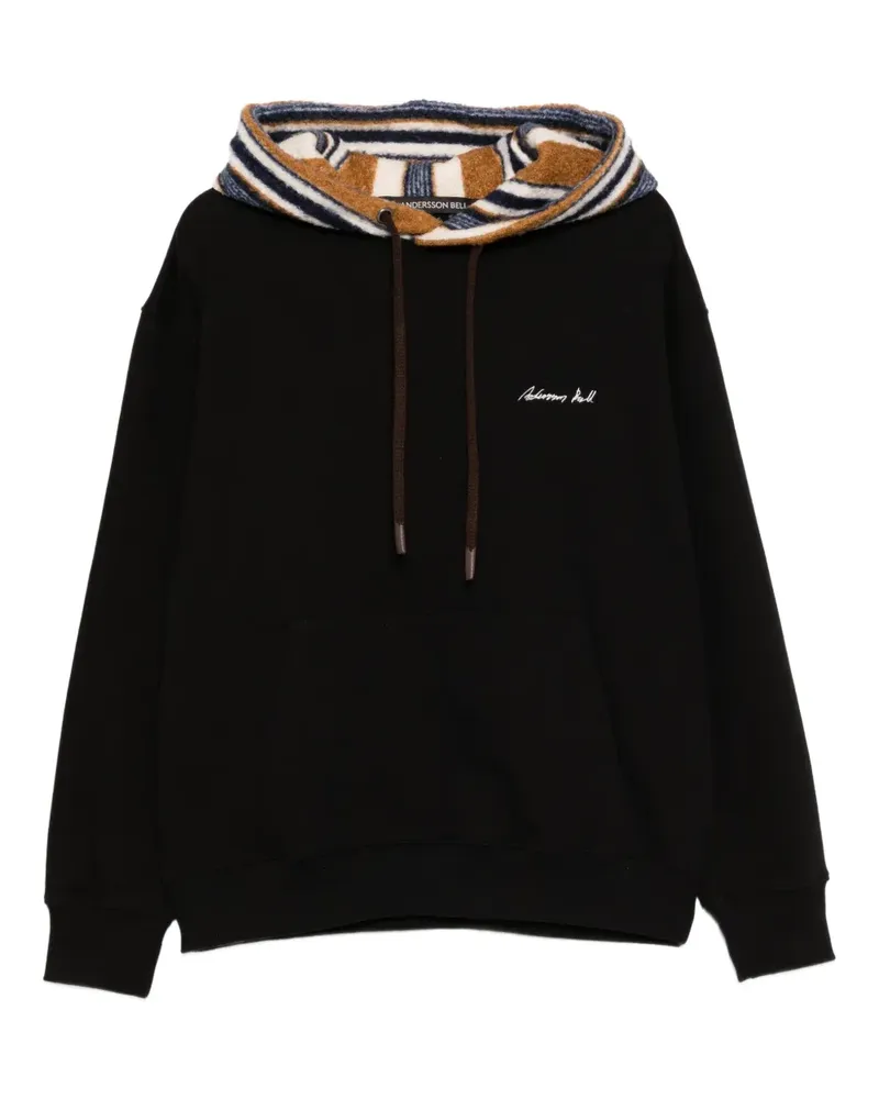 Andersson Bell Hoodie mit Logo-Stickerei - Schwarz Schwarz