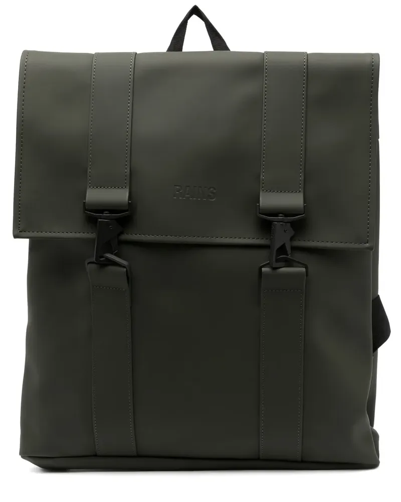 RAINS MSN Rucksack mit Logo-Prägung - Grün Grün
