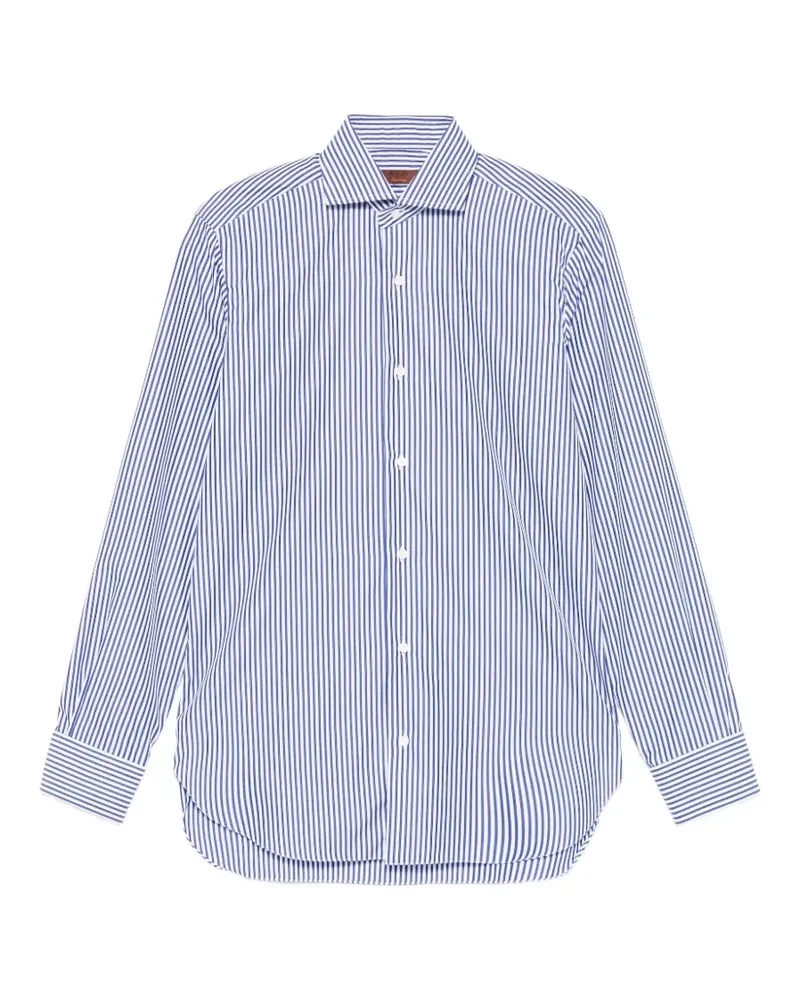 BARBA striped-print long-sleeve shirt - Blau Blau