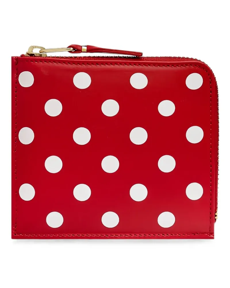 Comme des Garçons Portemonnaie mit Polka Dots - Rot Rot